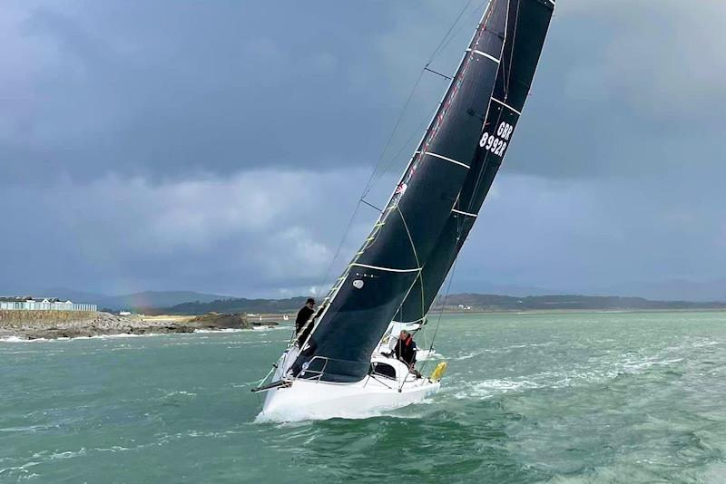 Paul Sutton's X2, Lightening heading away from the start line - Pwllheli Autumn Challenge Series week 4 photo copyright Rebecca Warren taken at Plas Heli Welsh National Sailing Academy and featuring the IRC class