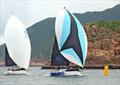 Close finish for Dexter (left) and Juice. UK Sailmakers Typhoon Series 2024 © Fragrant Harbour