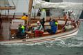 Jamestown's Steve Frary and crew aboard the Herreshoff Bounty Ketch Arrluuk race in the 2023 PHRF Spinnaker 3 Division © Sail Newport