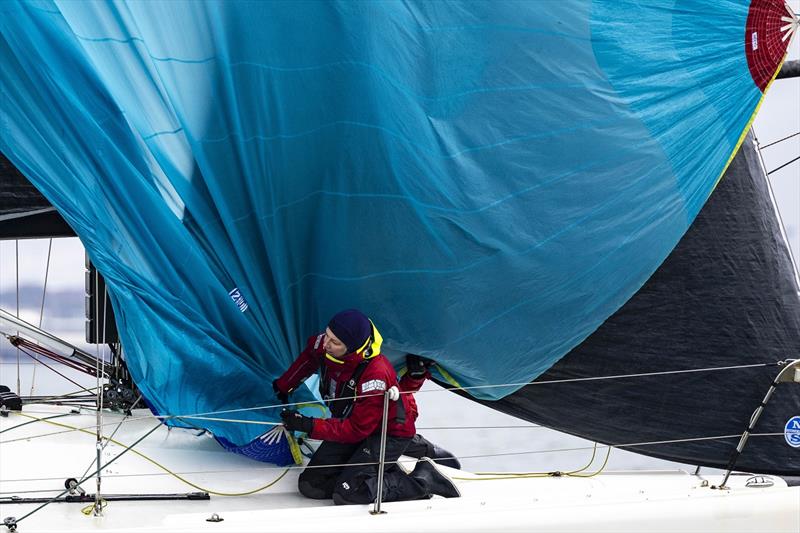 On the bow of Bullet - Australian Women's Keelboat Regatta 2024 photo copyright Andrea Francolini taken at Royal Melbourne Yacht Squadron and featuring the IRC class