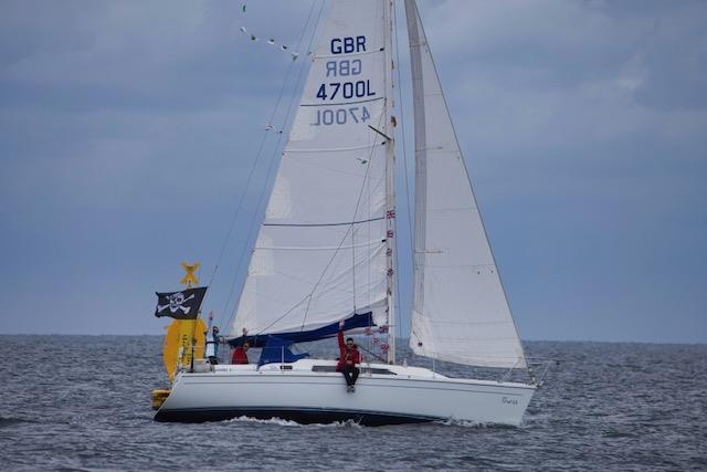 Pwllheli Regatta flags flying on a winning Theia photo copyright Paul Jenkinson taken at Pwllheli Sailing Club and featuring the IRC class