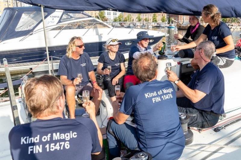 Race debrief is always 'Kind of Magic' on Ilmari Absetz' IMX 38, returning this year and competing in IRC Two photo copyright Pepe Korteniemi / www.photex.fi taken at Royal Ocean Racing Club and featuring the IRC class