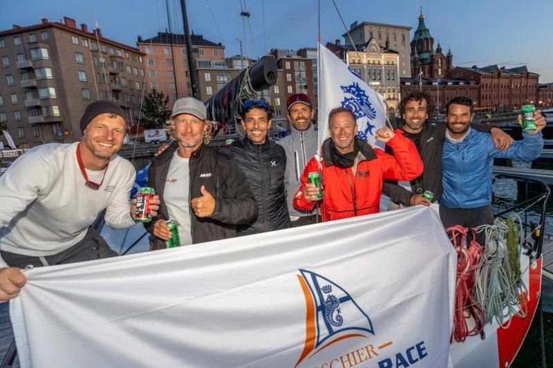 Celebrations on Per Roman's JPK 1180 Garm (SWE) photo copyright Pepe Korteniemi / www.photex.fi taken at Royal Ocean Racing Club and featuring the IRC class