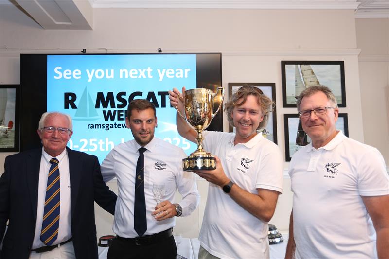 Flying Pig being presented with the Ramsgate Week Gold Cup photo copyright Chris Cox taken at Royal Temple Yacht Club and featuring the IRC class