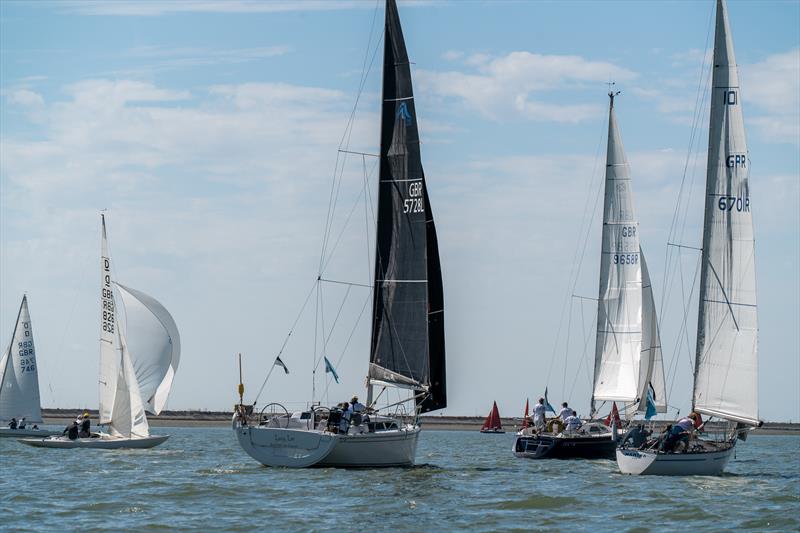 The Ron Pipe mark was a busy destination during Burnham Week 2024 photo copyright Petru Balau Sports Photography / sports.hub47.com taken at Royal Corinthian Yacht Club, Burnham and featuring the IRC class