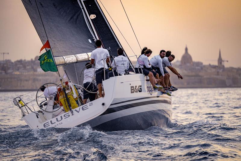 Christoph, Aaron & Maya Podesta's Elusive II during the Rolex Middle Sea Race photo copyright Rolex / Kurt Arrigo taken at Royal Malta Yacht Club and featuring the IRC class