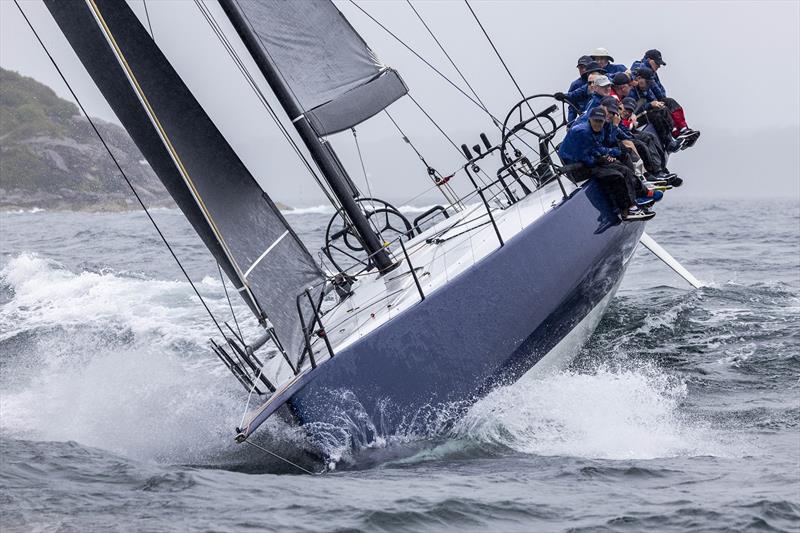 Virago showing a bit of keel - Sydney Short Ocean Racing Championship (SSORC) photo copyright Andrea Francolini taken at Middle Harbour Yacht Club and featuring the IRC class