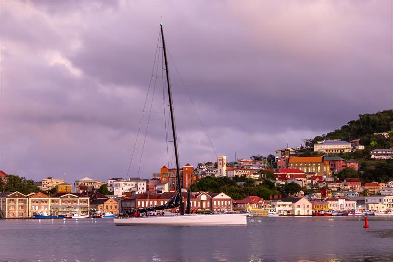 Arriving in Grenada - Bryon Ehrhart's Juan K Maxi 88 Lucky (USA) set a new race race of 07 Days 20 Hrs 34 Mins and 41 Secs - photo © Arthur Daniel / RORC