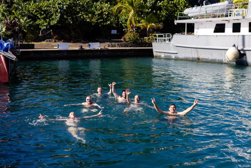 Ino Noir's crew celebrate after nearly 11 days of racing - photo © Arthur Daniel / RORC