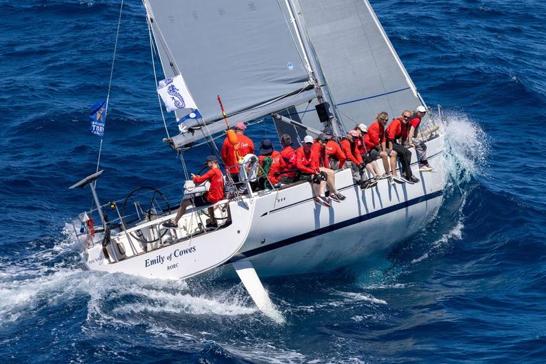 Ross Applebey's Team Scarlet on Elan 45 Emily of Cowes - 2025 RORC Caribbean 600 photo copyright Tim Wright / Photoaction.com taken at Royal Ocean Racing Club and featuring the IRC class