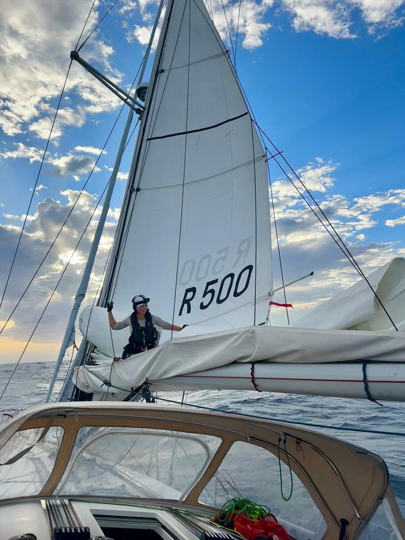 Lillian the MacGuyer of sail repairs - Melbourne Osaka Cup - photo © Cyrus Allen