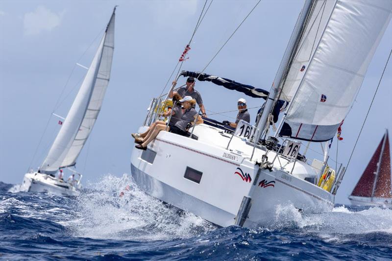 Action in the Bareboat class on English Harbour Race Day - 2025 Antigua Race Week photo copyright Paul Wyeth / pwpictures.com taken at Antigua Yacht Club and featuring the IRC class