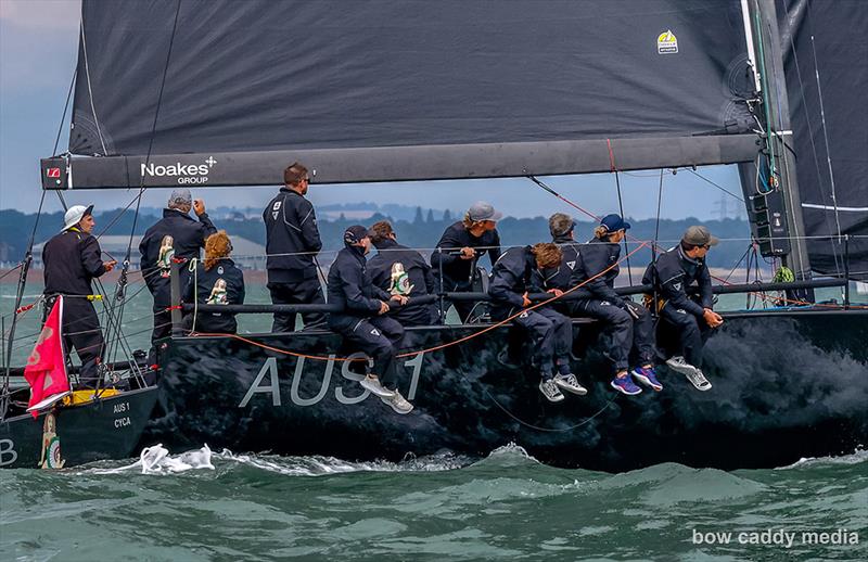 Sean Langman's GP42 Back2Black for the CYCA on a long run west in the Solent - photo © Bow Caddy Media