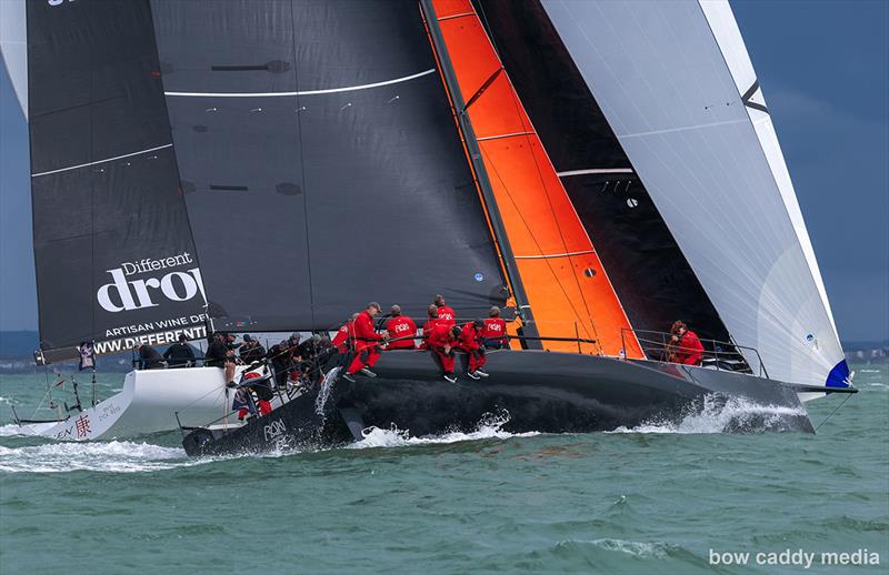 Niklas Zennstrom's Ran and Gordon Ketelbey's Zen doing battle on the run - photo © Bow Caddy Media