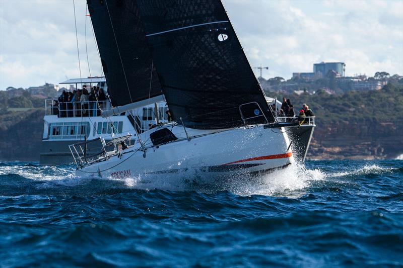 Toucan leaving Sydney Harbour, keeping a close eye on their competition in the 2025 Noakes Sydney Gold Coast Yacht Race - photo © CYCA | Ashley Dart