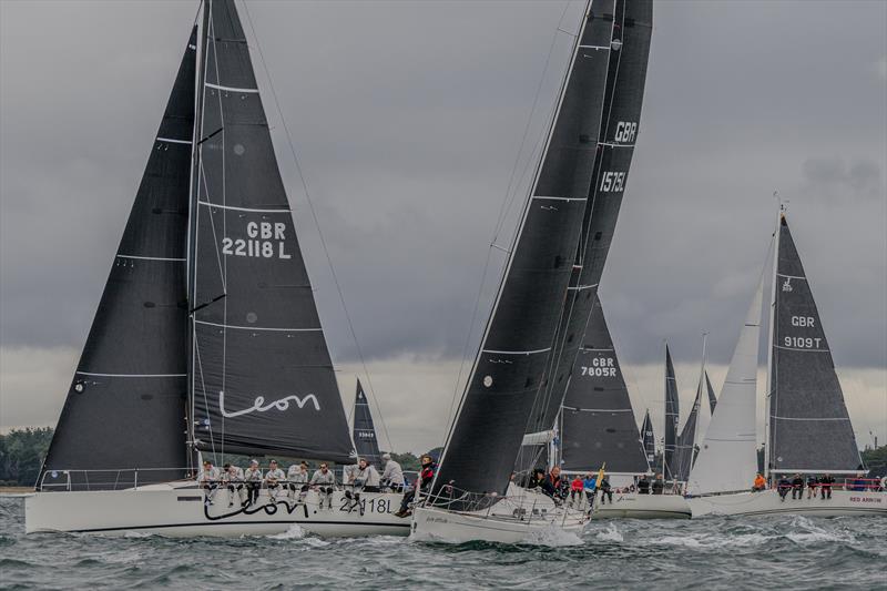 Overall winner Leon leading the fleet - Taittinger Royal Solent Yacht Club Regatta 2025 - photo © Tim Jeffreys Photography