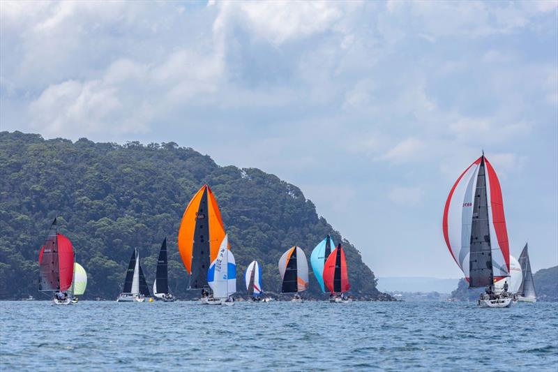 Fleet heading out of Pittwater last year - Pantaenius Pittwater Regatta photo copyright Andrea Francolini / RPAYC taken at Royal Prince Alfred Yacht Club and featuring the IRC class