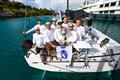 Team Palanad 4 with RORC Transatlantic Race Director Chris Jackson (back right)  &copy; Arthur Daniel / RORC
