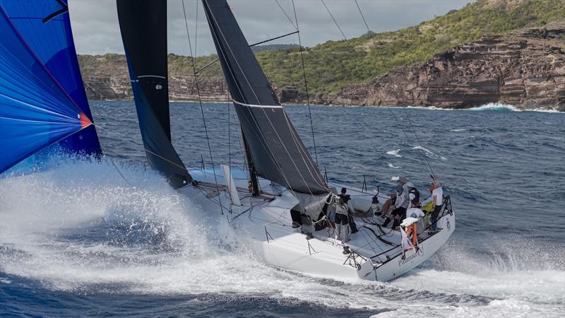 Palanad 4 after crossing the finish line in Antigua after the 3,000 NM race across the Atlantic from Lanzarote - photo © Roddy Grimes / Roddyacqua