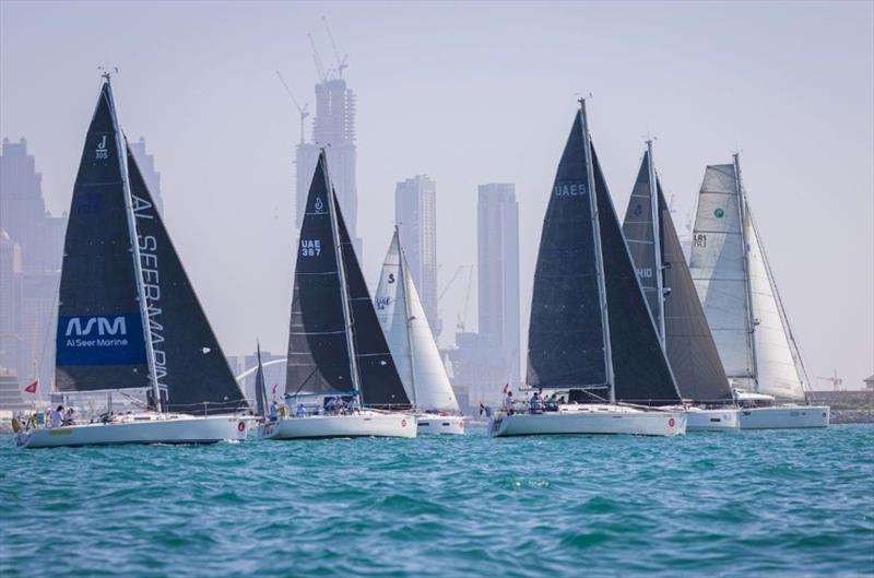 Blue skies and 22ºC for the start in Dubai photo copyright Mikey Brignall / DOSC / DIMC taken at Dubai Offshore Sailing Club and featuring the IRC class
