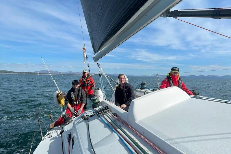 Perfect Easter weather and plenty of excitement on Mojito for the first sail of the year - Easter Tuning weekend at Pwllheli photo copyright Ben Cartwright taken at Pwllheli Sailing Club and featuring the J109 class