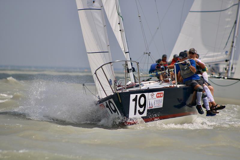 2022 J24 World Championship - Day 3 photo copyright Emily Stokes taken at Corpus Christi Yacht Club and featuring the J/24 class