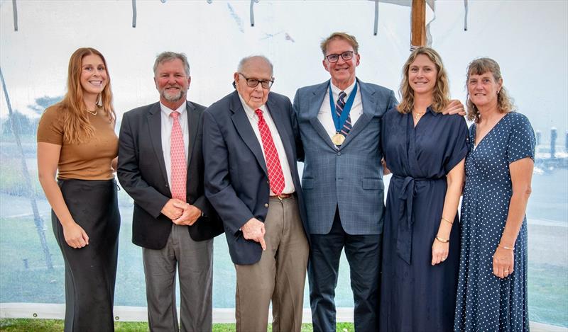 From left to right: Ken's daughter Tory, Brad Read (Ken's brother), Bob Read (Brad and Ken's father), Ken Read, Melissa Santaniello (Ken's wife), Cara Read (Brad's wife) photo copyright Ken Read Collection taken at New York Yacht Club and featuring the J/24 class