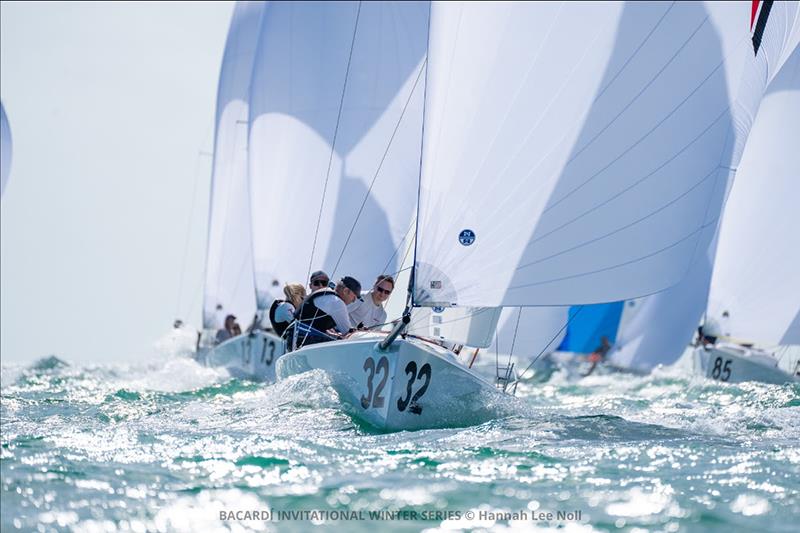 J/70: Perfect race execution on ‘Brutus III' with Charles Thompson / Elisabeth Whitener / Chris Grube / Benjamin Saxton / Tom Mallindine - Bacardi Winter Series 2023/2024 Event 2 in Miami, USA - Day 2 - photo © Hannah Lee Noll