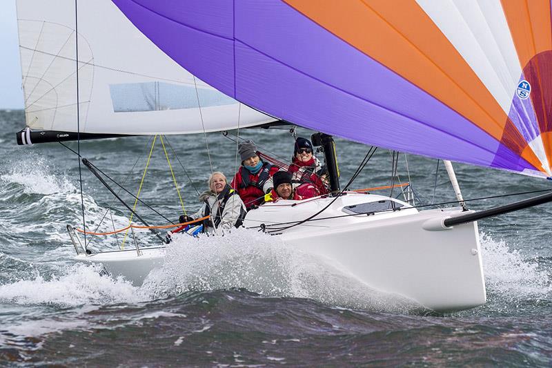 Monica Jones and her Sequel crew on a run last year - Australian Women's Keelboat Regatta - photo © Andrea Francolini