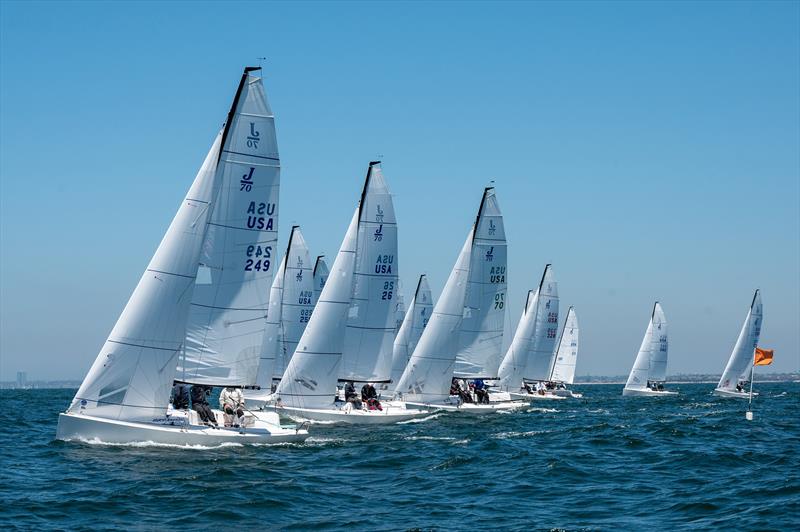 Long Beach Race Week photo copyright Tom Walker taken at Long Beach Yacht Club and featuring the J70 class