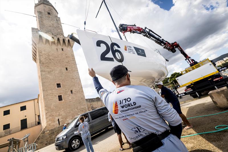 Final preparations for the Sandberg Estates J/70 Worlds - photo © SailingShots by María Muiña