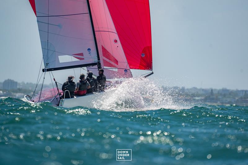 Strong winds greeted sailors on the penultimate day - 2025 J/70 Australian Championship - photo © Alex Dare, Down Under Sail