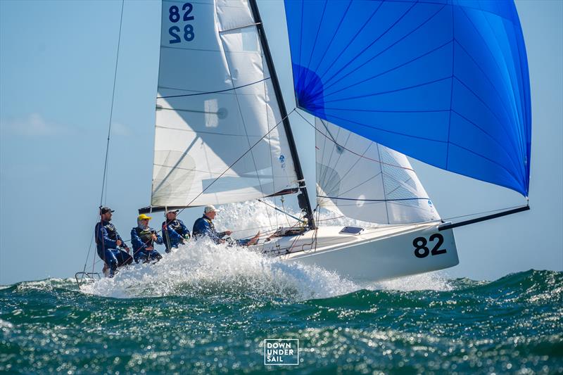 Steve Proud's Swish sits in third overall - 2025 J/70 Australian Championship - photo © Alex Dare, Down Under Sail