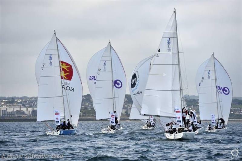 World University Sailing Championship photo copyright Michel Grimaud taken at Yacht Club de Cherbourg and featuring the J80 class