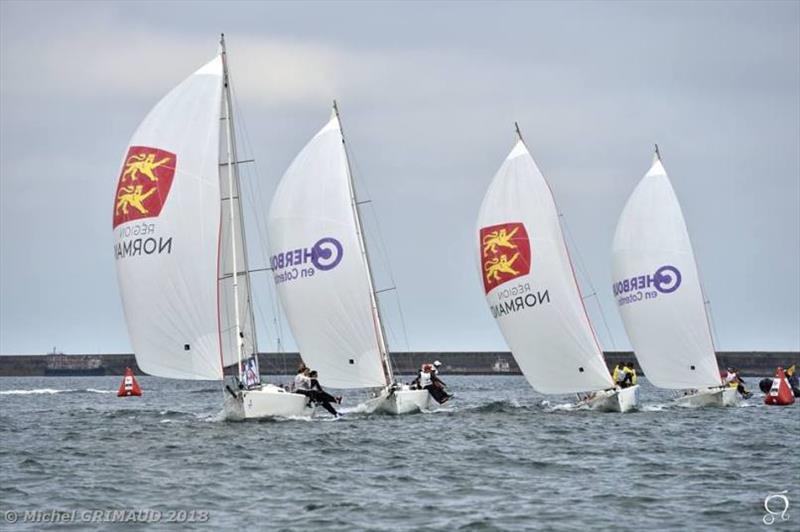 World University Sailing Championship photo copyright Michel Grimaud taken at Yacht Club de Cherbourg and featuring the J80 class