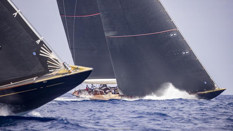 There was further close competition for the Js today with Topaz finally claiming a bullet on day 4 of the Maxi Yacht Rolex Cup 2021 photo copyright IMA / Studio Borlenghi taken at Yacht Club Costa Smeralda and featuring the J Class class