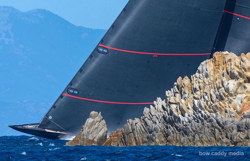 Svea readies to round the iconic Isola delle Bisce light photo copyright Bow Caddy Media taken at Yacht Club Costa Smeralda and featuring the J Class class