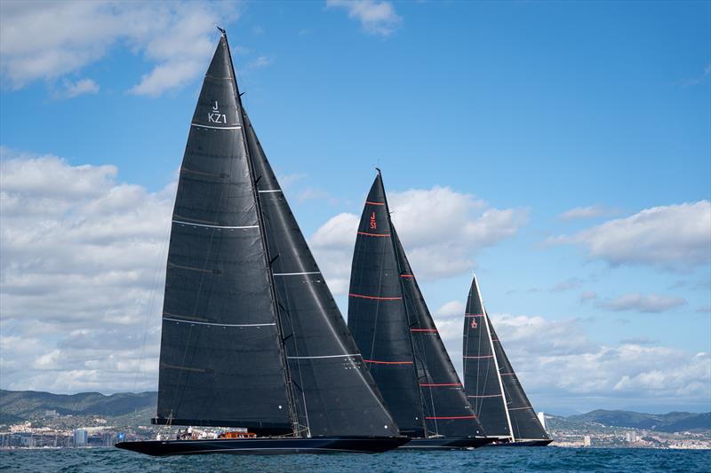 Rainbow, Velsheda, and Svea. J Class World Championship - October 8, 2024 - Barcelona - photo © Ian Roman / America's Cup