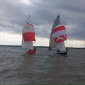 Paul Wilkinson and Steve Worf during the Kestrel Eastern Areas at Maylandsea Bay Sailing Club © Dean Saxton