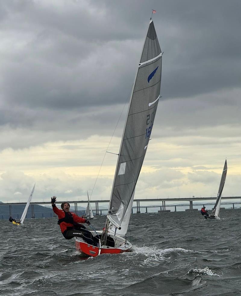 Kestrel Nationals 2024 at Royal Tay - Paul Wilkinson clearly enjoying the long distance race - photo © Le Mare