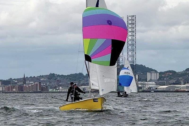 Kestrel Nationals 2024 at Royal Tay - Third placed team Enkel and Tebbutt, always fast downwind - photo © Le Mare