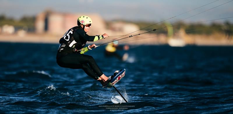 Silver for Ellie Aldridge at the 2021 Formula Kite World Championships in Torregrande, Sardinia photo copyright IKA Media / Robert Hajduk taken at  and featuring the Kiteboarding class