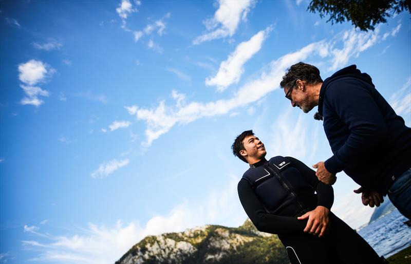 Max Maeder (left) tells Andy Rice about his Asian Games victory - 2023 ...