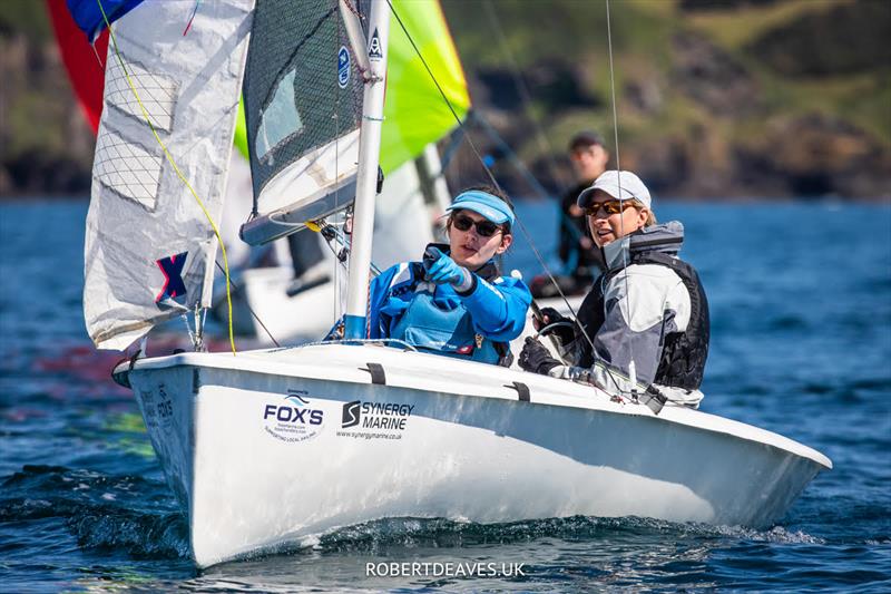 Day 3 of the Musto Lark Nationals at Pentewan photo copyright Robert Deaves / www.robertdeaves.uk taken at Pentewan Sands Sailing Club and featuring the Lark class