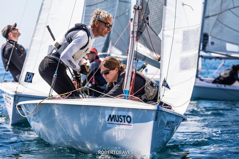 Day 3 of the Musto Lark Nationals at Pentewan photo copyright Robert Deaves / www.robertdeaves.uk taken at Pentewan Sands Sailing Club and featuring the Lark class