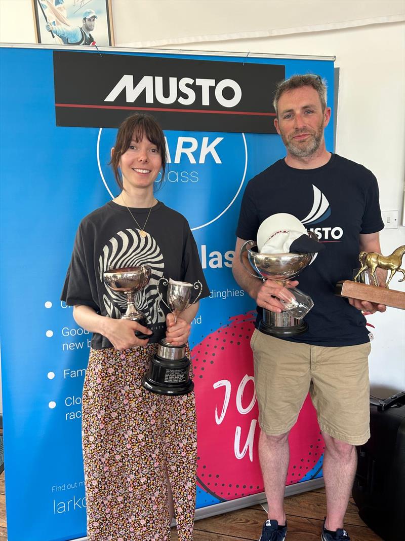 Chris & Nicola White finish 3rd in the Musto Lark National Championships at Weymouth photo copyright Robert Deaves / www.robertdeaves.uk taken at Weymouth Sailing Club and featuring the Lark class