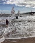 Tricky launching at the Laser UK World and European Qualifier at Royal Norfolk & Suffolk YC © Paul Jenkins