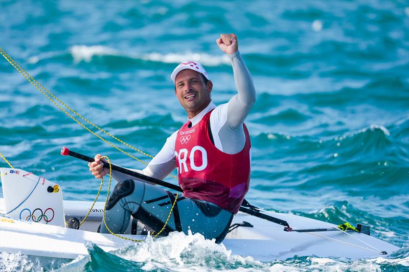 Men's Laser silver for Tonci Stipanovic (CRO) in the Tokyo 2020 Olympic Sailing Competition - photo © Sailing Energy / World Sailing