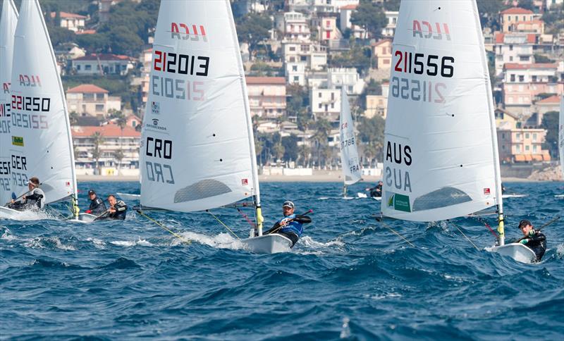 Ethan McAullay mixing it with the top of the Gold fleet - ILCA European Championships 2023 photo copyright Thom Touw Sailing Photographer taken at  and featuring the ILCA 7 class