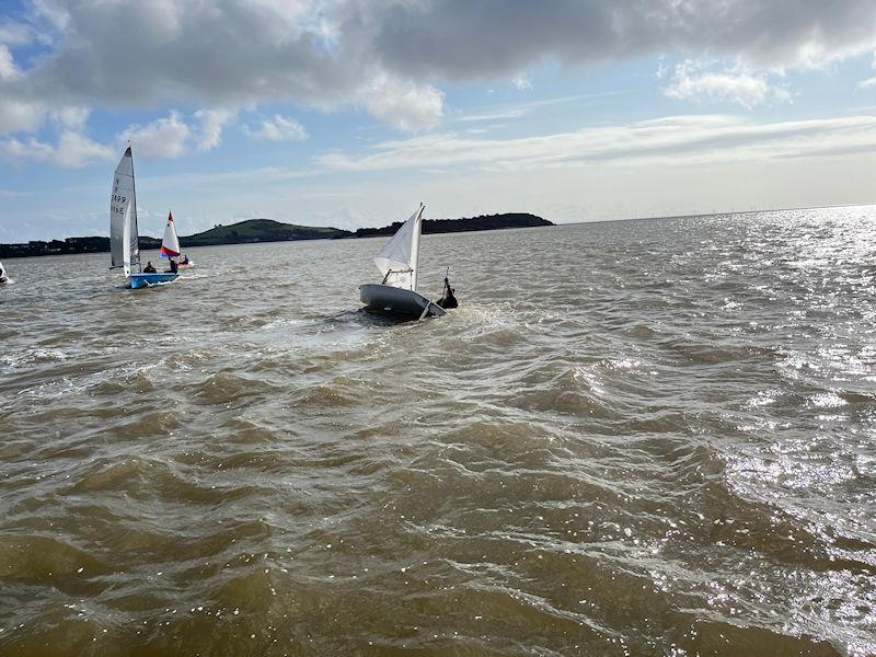 Solway Yacht Club Autumn Open - James Bishop's mast on his ILCA7 Laser calls time! - photo © Margaret Purkis